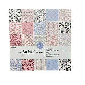 Coquette Cardstock Pack 60 Sheets 6x6 20 Designs Crafting Gift Pink Scrapbooking